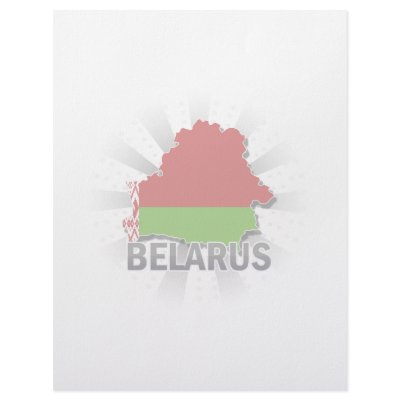 Belarus Flag Map 2.0 Letterhead Template by representmycountry
