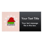Belarus Flag Map 2.0 Customized Photo Card