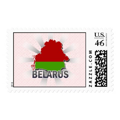 Belarus Flag Map 2.0 Postage Stamp by representmycountry