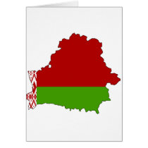 Belarus flag map card
