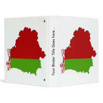 Belarus Flag Map full size Vinyl Binder