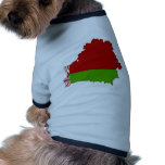 Belarus Flag Map full size Dog Shirt
