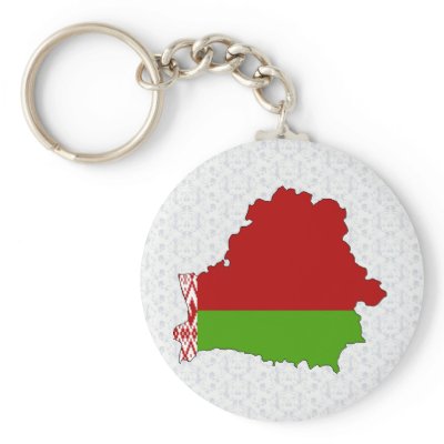 Belarus Flag Map full size Keychains by representmycountry