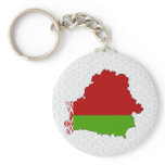 Belarus Flag Map full size Keychains