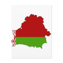 Belarus flag map post cards