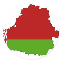 Belarus flag map stickers