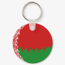 Belarus Gnarly Flag keychains by Flagnostic Belarus Gnarly Flag keychains