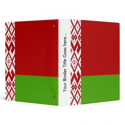 Belarus High quality Flag Binder by representmycountry