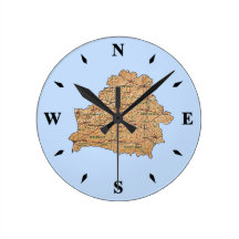 Belarus Map Clock