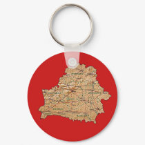 Belarus Map Keychain by FlagAndMap Belarus Map Keychain