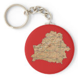 Belarus Map Keychain