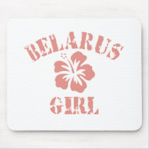Belarus Pink Girl Mouse Mats