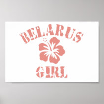 Belarus Pink Girl Poster