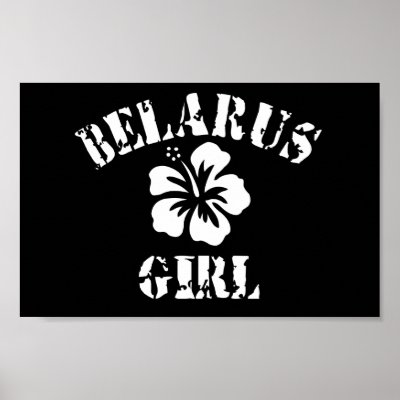 Belarus Pink Girl Print by repofcountries