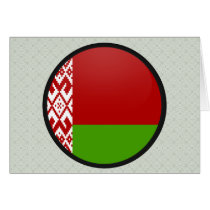 Belarus quality Flag Circle Greeting Card