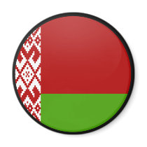 Belarus quality Flag Circle Magnet