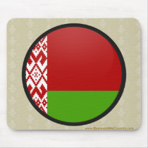 Belarus quality Flag Circle Mouse Pad