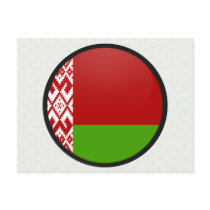 Belarus quality Flag Circle Post Card