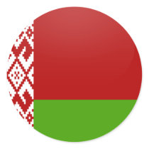 Belarus quality Flag Circle Round Sticker