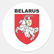 Belarus Round Stickers