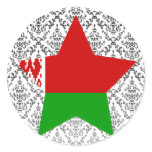 Belarus Star Round Stickers