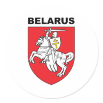 Belarus Round Stickers