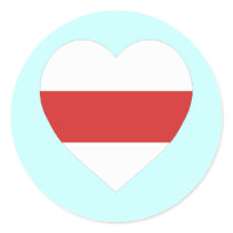 Belarus (traditional) Flag Heart stickers by Vexillophile Belarus (traditional) Flag Heart stickers