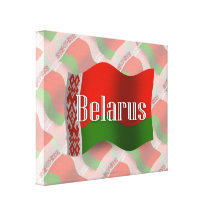 Belarus Waving Flag Stretched Canvas Prints