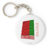 Belarus Waving Flag with Name Key Chain