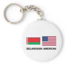Belarusian American Keychain
