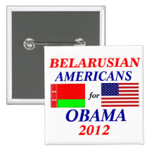 Belarusian americans for Obama Pinback Button