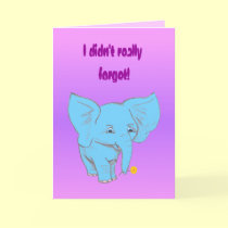 belated elephant, cards