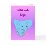 belated elephant, greeting card
