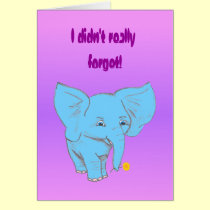 belated elephant, cards