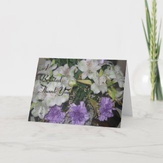 Belated Floral Thank You Card