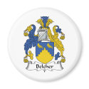 Belcher Family Crest magnets by coatsofarms Belcher Family Crest magnets