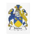 Belcher Family Crest postcards by coatsofarms Belcher Family Crest postcards