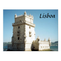 belem tower lisbon postcard