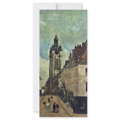Belfry Of Douai By Corot Jean-Baptiste-Camille (Be Personalized Rack Card by Artcollection