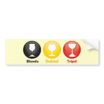 Belgian Beer Icons Bumper Stickers