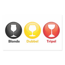 Belgian Beer Icons Rectangle Sticker