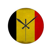 Belgian Belgium flag Wallclocks