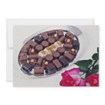 Belgian chocolates  flowers invite