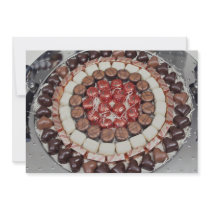 Belgian chocolates personalized invitation