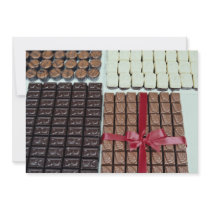 Belgian chocolates custom invite