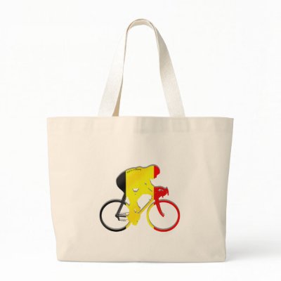 Belgian Cyclists from Belgium Bicyle Gear Tote Bag by Funkart