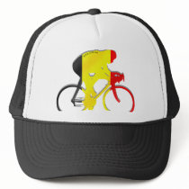 Belgian Cyclists from Belgium Bicyle Gear hats by Funkart Belgian Cyclists from Belgium Bicyle Gear hats