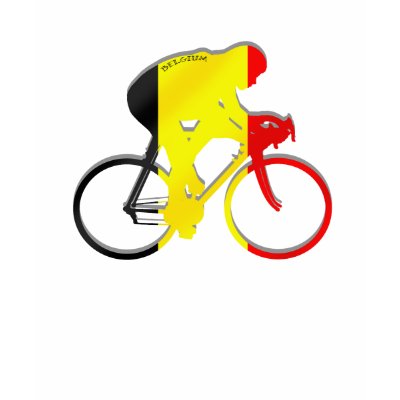 Belgian Cyclists from Belgium Bicyle Gear T-shirts by Funkart