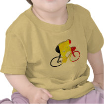 Belgian Cyclists from Belgium Bicyle Gear t-shirts by Funkart Belgian Cyclists from Belgium Bicyle Gear t-shirts