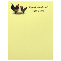 Belgian d'Anvers Bantams:  Quail Custom Letterhead